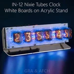 IN-12 Nixie Clock On Acrylic Stand With Sockets 12/24H Tubes Temp Sensor. Fixed Price $109.95.