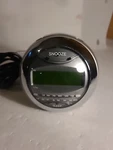 Jensen JCR-220 Projection Clock Radio Alarm In White & Silver. Works. Fixed Price $6.00.