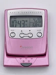 Oregon Scientific Self-setting Atomic Travel Alarm Clock Pink RM836A. Fixed Price $14.99.