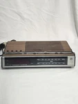 7-4636D Wood Grain Vintage Am/fm Radio Clock W/ Dual Alarms Works. Fixed Price $19.99.