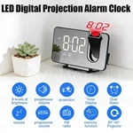 Multifunctional Led Projection Alarm Clock Fm Radio For Bedroom Heavy Sleepers. Fixed Price $13.99.