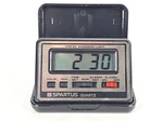 Spartus Quartz Travel Alarm Clock Black Clam Shell Snooze Button Techno 80'S (P6. Fixed Price $17.76.