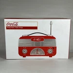 Coca-cola Vintage Style Am/fm Mini 6" X 3" Radio Nib. Fixed Price $34.99.
