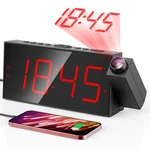 Mesqool Alarm Clock, With Projection, Red Digits;. Fixed Price $31.70.