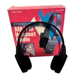 Vtg Realistic Stereo-mate Am/fm Headset Radio Works W/box 12-146 Shack 80S. Fixed Price $19.73.