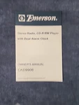 Emerson Stereo Radio Cd-r/rw Dual Alarm Clock CKD9906 Manual U-16IBAX. Fixed Price $12.00.