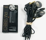 Toshiba RP-2046 Minature Fm Stereo Radio + Earbuds Very Clean & Tested. Fixed Price $49.00.