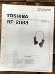 Toshiba RP-2068 Radio / Stereo Service Manual *original*. Fixed Price $14.97.