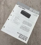 Sony Dual Alarm Am/fm Stereo Digital Clock Radio ICF-CS970 Service Manual J076. Fixed Price $27.95.