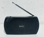 Sony SRF-18 Am/fm Pocket Radio Black Portable Stereo With Audio In & Antenna. Fixed Price $18.28.