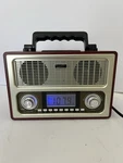Supersonic SC-1098 Vintage Retro 3-BAND Rechargeable Fm Radio +bluetooth +usb. Fixed Price $24.71.