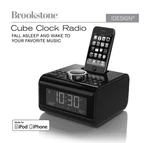 Brookstone 647131 Idesigncube Clock Radio W/ Original Power Adapter. Fixed Price $29.99.
