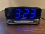 Sharp Digital Alarm Clock SPC1221XF Intertek, Works Great Blue Display. Fixed Price $14.95.