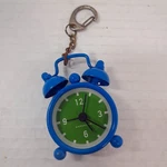 Kikkerland Mini Alarm Clock Keychain Retro Bell Clip Keyring Blue Trinket Works. Fixed Price $19.00.
