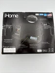 Ihome IP48 Portable Rechargeable Stereo Speaker System W/ Alarm Clock, Open Box. Fixed Price $13.98.