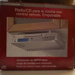 Durabrand W375-K Under Cabinet Cd Player Radio Silver Remote Clock Timer. Fixed Price $40.00.