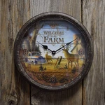 Clock 15-INCH Rusted Style-deer Scene. Fixed Price $70.99.