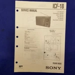 Sony ICF-18 Service Manual Original Paper Oem Repair Guide Usa. Fixed Price $29.95.