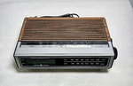 Vintage General Electric Walnut Grain Digital Clock Am/fm Radio #7-4655A *works*. Fixed Price $15.61.