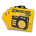 Dolphin Retrobox Mini Portable Bluetooth Speaker MP3 Player Fm Radio Yellow. Fixed Price $20.00.