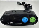 Sharp Multi Plug Led Alarm Clock W/ Usb Charging & 2 Ac Outlets Model SPC136 U13. Fixed Price $13.29.
