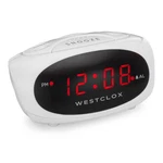 Westclox White Digital Led Alarm Clock Red Display & Snooze. Fixed Price $19.99.