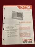 Original 1979 ICF-C22W Sony Service Manual. Fixed Price $19.46.