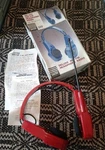 Vintage Electro Brand #222 Am Fm Folding Red Headphone Radio Tested. Fixed Price $13.59.