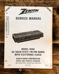 Zenith R460 Radio Service Manual *original*. Fixed Price $14.97.