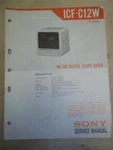 Sony Service Manual ICF-C12W Clock Radio Original Repair. Fixed Price $6.48.