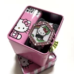 Hello Kitty Sanrio Digital Watch Gift Tin Box Pink Rhinestone Lcd Display Nwt. Fixed Price $19.95.