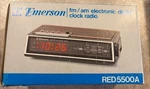 Vintage Antique Emerson Am Fm Led Digital Alarm Clock Radio Red 5500A Nib. Fixed Price $399.99.