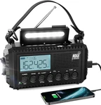 Raynic Noaa Weather Radio, 5000MAH/18500MWH Solar Hand Crank Emergency. Fixed Price $29.99.