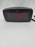 Intertek Digital Alarm Clock Radio 4001238 Am/fm Black W/ Red Display No. 60065. Fixed Price $9.99.