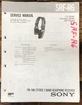 Sony SRF-R6 Portable Radio / Receiver Service Manual *original* #2. Fixed Price $14.97.