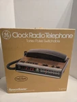Vintage General Electric 7-4711C Am/fm Radio Alarm Clock Telephone Brown New. Fixed Price $52.00.