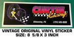 Curtis Racing - Vintage Original Decal Sticker Kittanning, Pa. Fixed Price $8.72.
