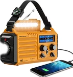 Emergency Radio With Noaa Weather Alert 5000MAH Solar Hand Crank Portable Am/fm. Fixed Price $46.66.