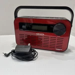 Jensen JEP-250 Am/fm Weather Alert Portable Radio Red And Black Battery Wall. Fixed Price $20.97.