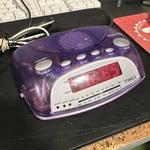 Timex T235P Translucent Purple Nature Sounds Am/fm Alarm Clock Radio Working. Fixed Price $49.99.