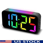 Rgb Alarm Clock Large Display Adjustable Brightness Loud Snooze Night Light New. Fixed Price $17.80.