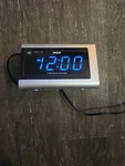 Vintage Rca 2 Band Clock Radio Silver Black Tested Works. Fixed Price $30.00.