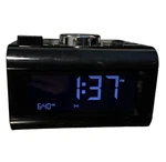 Brookstone Idesign Cube Clock Radio Dual Alarm Digital Display Black Model 64713. Fixed Price $23.00.
