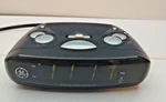Ge Digital Clock Radio Transparent Blue, Model No. 7-4837CN Tested Works. Fixed Price $17.96.