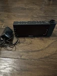 Mesqool Digital Clock Radio Black Projection Dual Alarm Am/fm Snooze Modern. Fixed Price $17.50.