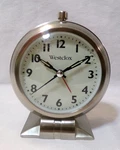 Nwot Westclox Classic Alarm Clock W/satin Nickel Finish - #90010. Fixed Price $24.99.