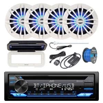 Marine Bluetooth Cd Radio, Xm Tuner, 4X 6.5" Flash Led Speaker, Accessories. Fixed Price $346.99.