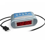 Advance Digital Alarm Clock Red Led Display Silver Blue Snooze Battery Backup. Fixed Price $10.50.