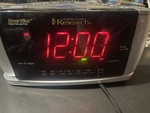 Emerson Research Alarm Clock Am/fm Radio Smart Set Time Projection Model CKS3516. Fixed Price $28.00.