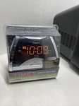 Timex T103S Alarm Clock-silver-red Led-corded/battery Backup New Sealed. Fixed Price $25.46.